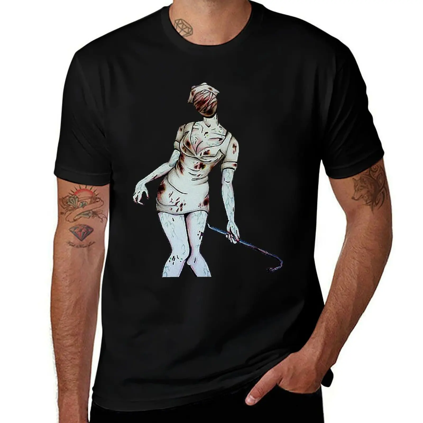 Silent Hill Nurse T-Shirt Short sleeve tee vintage graphic tee korean fashion designer shirts mens t shirts top quality
Silent Hill Nurse T-Shirt Short sleeve tee vintage graphic tee korean fashion designer shirts mens t shirts top quality