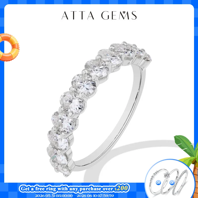 ATTAGEMS Oval Cut Moissanite Rings for Women 1.8CTW DVVS1 Diamond S925 Silver 18K Gold Plated Matching Wedding Band Jewelry Gift
ATTAGEMS Oval Cut Moissanite Rings for Women 1.8CTW DVVS1 Diamond S925 Silver 18K Gold Plated Matching Wedding Band Jewelry Gift