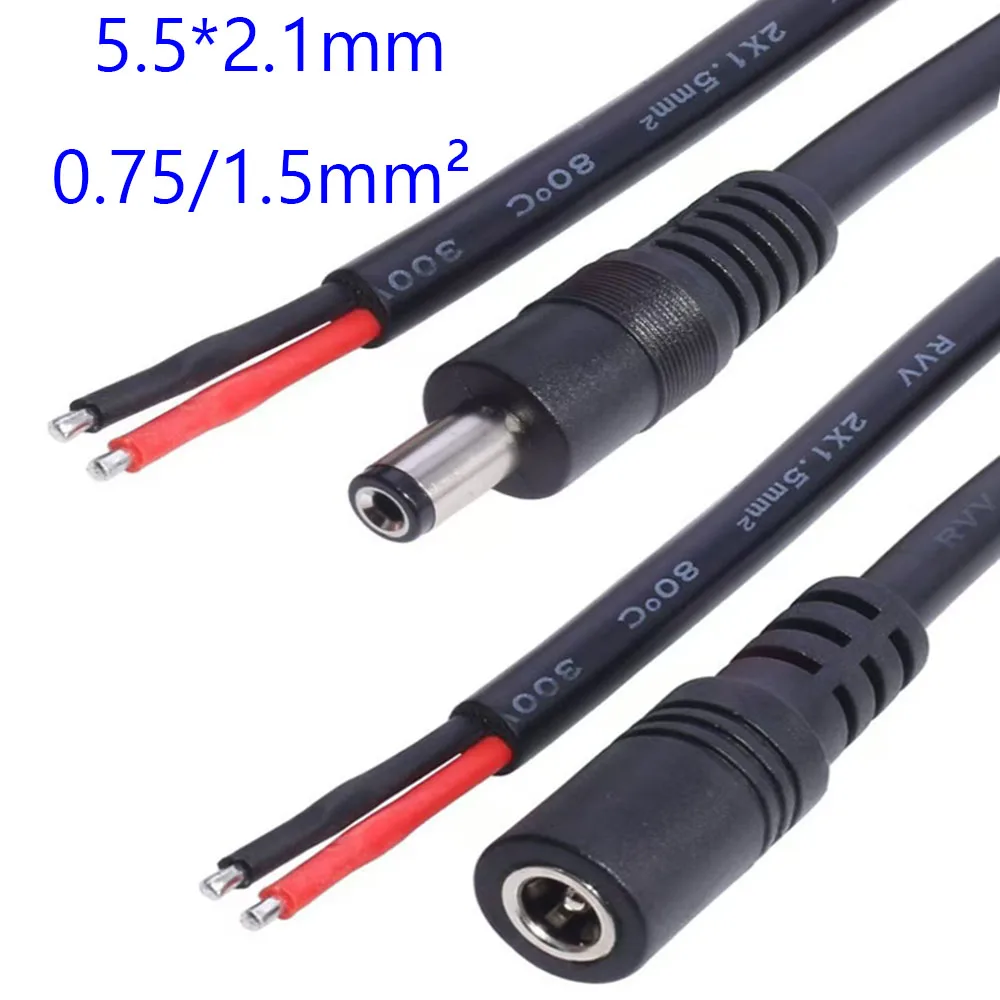 30cm DC Cable 5.5*2.1 mm Male Female Plug 12-24V DC Power Pigtail Wire Jack for CCTV Camera Connector Tail Extension DC Wire
30cm DC Cable 5.5*2.1 mm Male Female Plug 12-24V DC Power Pigtail Wire Jack for CCTV Camera Connector Tail Extension DC Wire