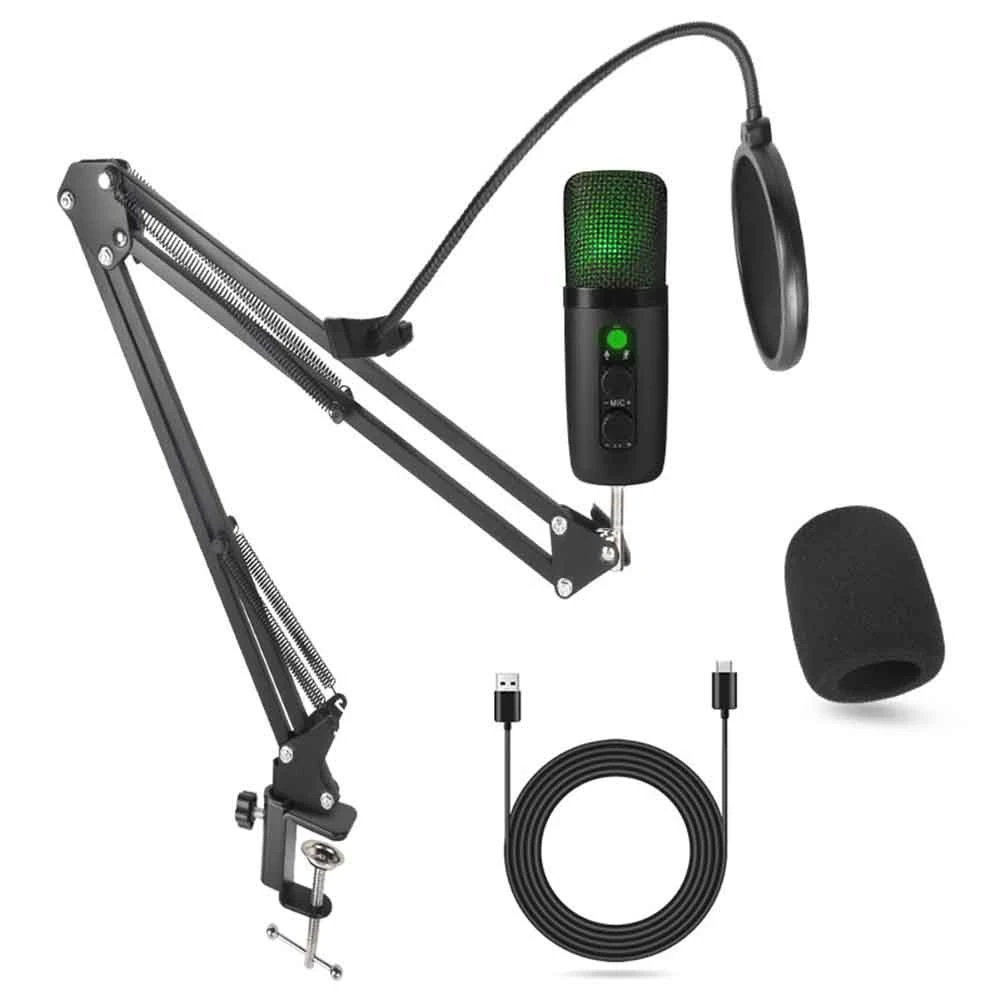 B48A USB Microphone Condenser Gaming Mic For PC With Brilliant RGB Lighting
B48A USB Microphone Condenser Gaming Mic For PC With Brilliant RGB Lighting