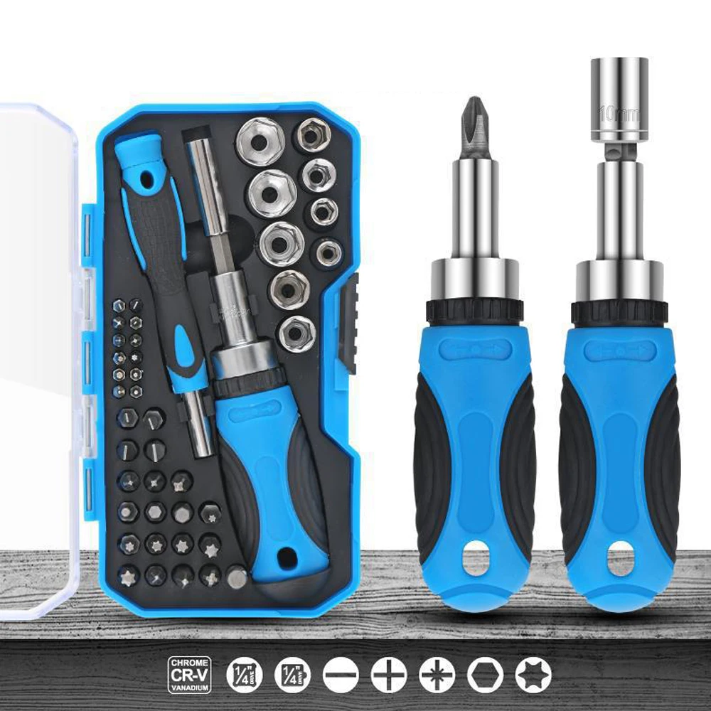 Multi-functional Screwdriver Flat-head Cross Hexagonal Ratchet Screwdriver Set Small Screwdriver Screwdriver Socket