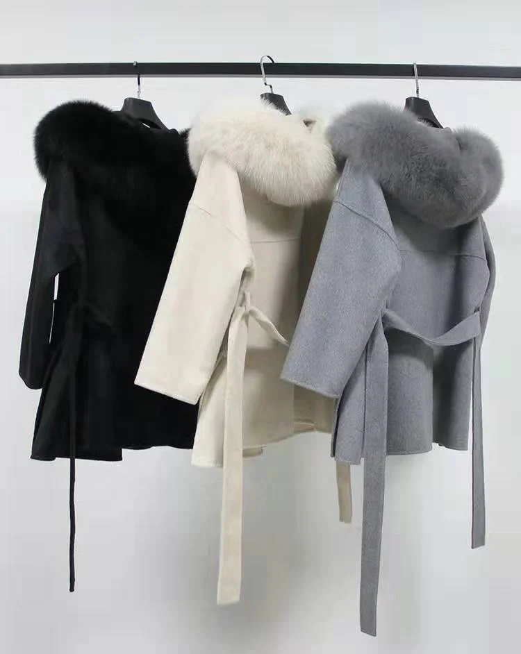 Fashion New Blend Fur Wool Coat Ladies Long Jackets With Real fox Fur Winter Cashmere Wool Trench Coat
Fashion New Blend Fur Wool Coat Ladies Long Jackets With Real fox Fur Winter Cashmere Wool Trench Coat