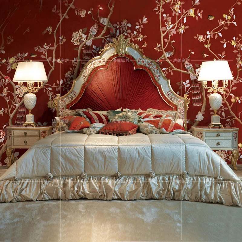 Однотонная деревянная кровать для главной спальни, двухспальная кровать, тканевая кровать с высокой спинкой
Однотонная деревянная кровать для главной спальни, двухспальная кровать, тканевая кровать с высокой спинкой