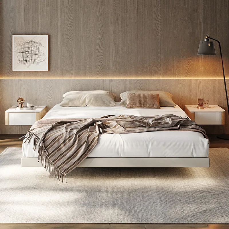 household suspension bed comfortable modern Italian double bed frame minimalist luxury camas y armazones de cama room furniture
household suspension bed comfortable modern Italian double bed frame minimalist luxury camas y armazones de cama room furniture