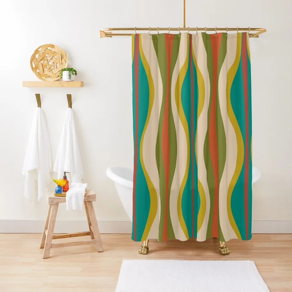 Hourglass Abstract Midcentury Modern Pattern in Turquoise Teal, Mustard, Orange, Olive, and Mid Mod Beige Shower Curtain
Hourglass Abstract Midcentury Modern Pattern in Turquoise Teal, Mustard, Orange, Olive, and Mid Mod Beige Shower Curtain