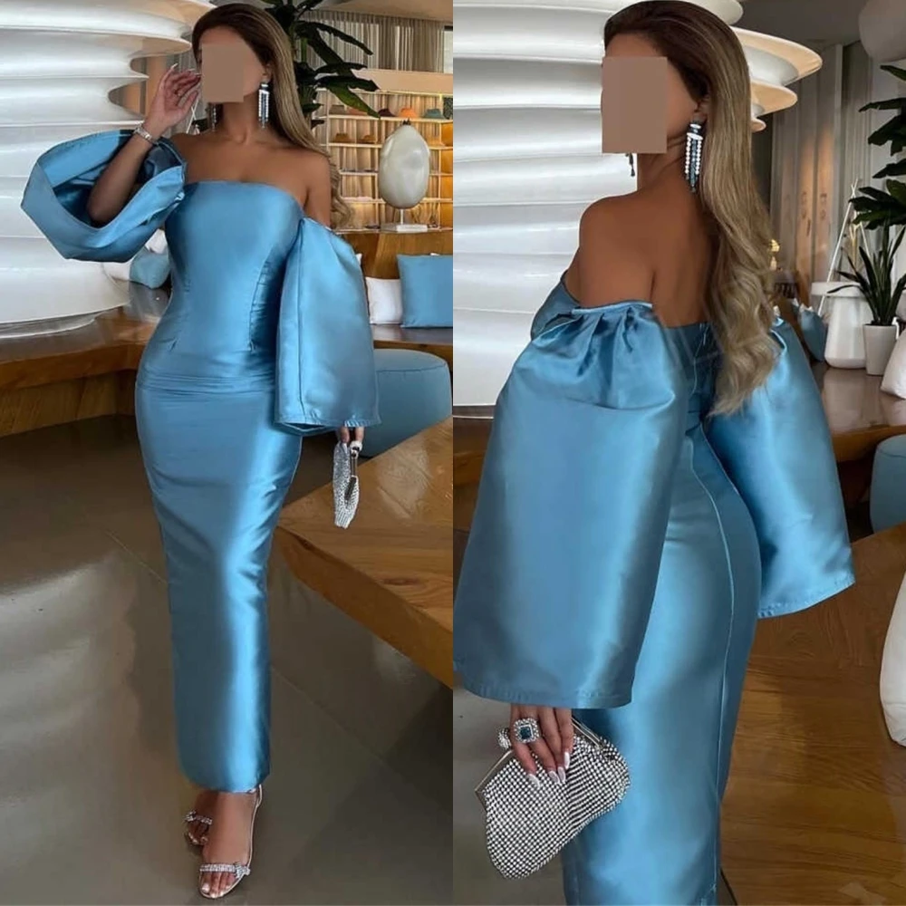 Customized Graceful Satin Strapless Evening Dress Exquisite Mermaid Prom Dresses Delicate Ankle Length Special Occasion Gowns
Customized Graceful Satin Strapless Evening Dress Exquisite Mermaid Prom Dresses Delicate Ankle Length Special Occasion Gowns