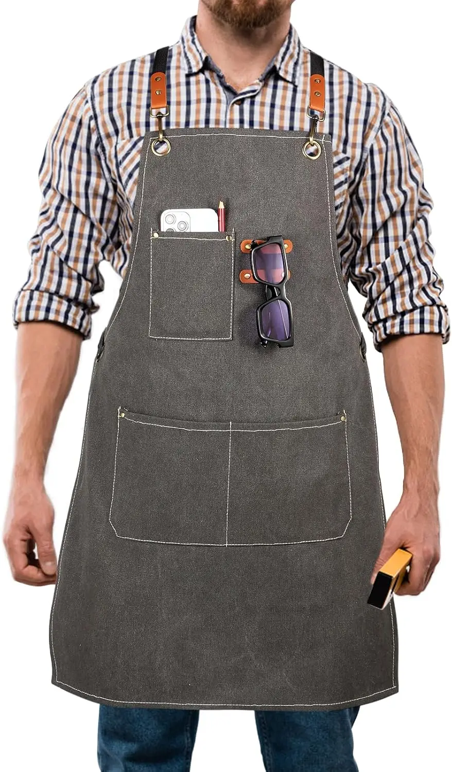 Men's Heavy Duty Canvas Work Apron with Multi-Pockets for Woodworking, Gardening, Adjustable Straps
Men's Heavy Duty Canvas Work Apron with Multi-Pockets for Woodworking, Gardening, Adjustable Straps