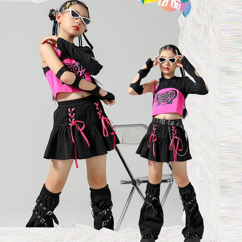 Child Jazz Dance Costume Girls Group Kpop Stage Outfit Cheerleading Performance Uniform Kids Street Hip Hop Clothing DW10528
Child Jazz Dance Costume Girls Group Kpop Stage Outfit Cheerleading Performance Uniform Kids Street Hip Hop Clothing DW10528