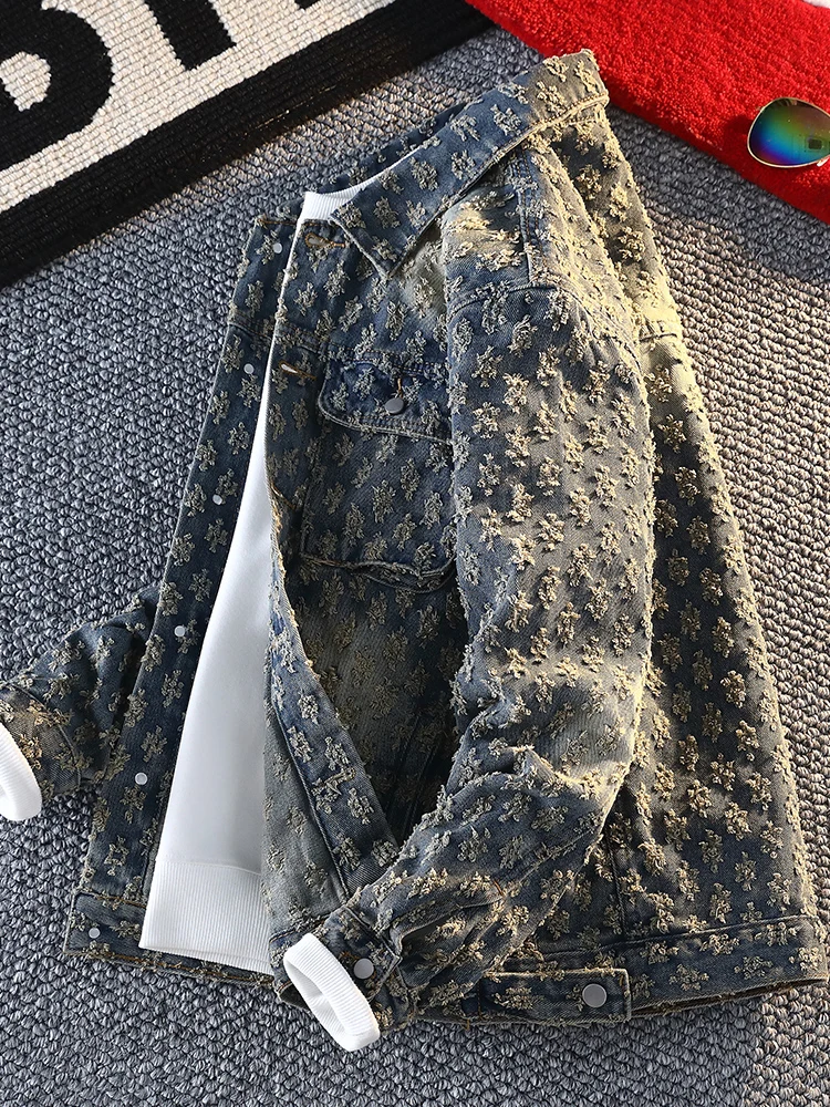 Spring 2025 Men's American Retro Loose Casual Denim Jaet Printed Floral Outerwear Long Sve Windproof Single Button Closure
Spring 2025 Men's American Retro Loose Casual Denim Jaet Printed Floral Outerwear Long Sve Windproof Single Button Closure