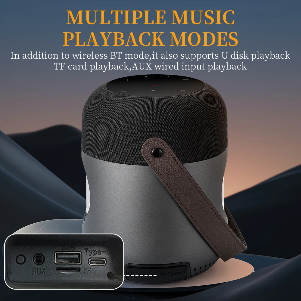 Portable 100W Wireless Speaker Subwoofer with Touch Panel Button RGB LED Light Deep Bass 360 Surrounding Sound TWS TF Card U Dis
Portable 100W Wireless Speaker Subwoofer with Touch Panel Button RGB LED Light Deep Bass 360 Surrounding Sound TWS TF Card U Dis