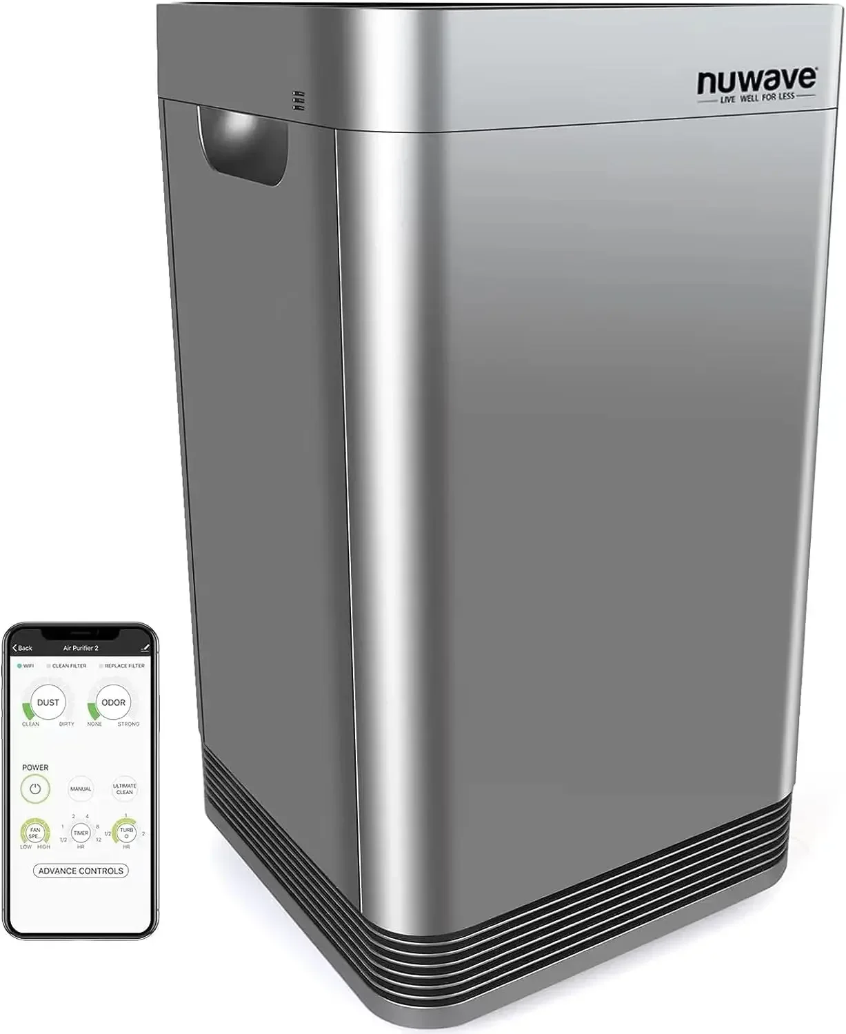 Nuwave Oxypure Air Purifier Pro for Extra Large Room, 4 HEPA/Carbon Filters with 5-Stage Enhanced Filtration System, Auto
Nuwave Oxypure Air Purifier Pro for Extra Large Room, 4 HEPA/Carbon Filters with 5-Stage Enhanced Filtration System, Auto