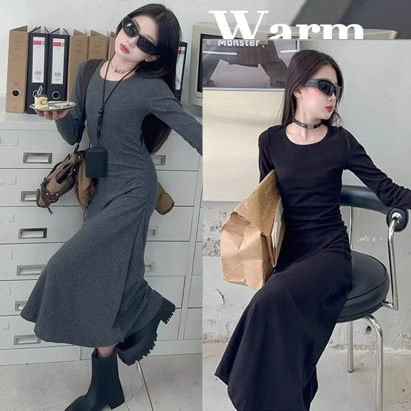 Girls Dress Spring Autumn New Slim Bottoming Gown Big Children Fashion Long-sleeved Vestidos Kids Solid Color Dresses 5-14Y
Girls Dress Spring Autumn New Slim Bottoming Gown Big Children Fashion Long-sleeved Vestidos Kids Solid Color Dresses 5-14Y