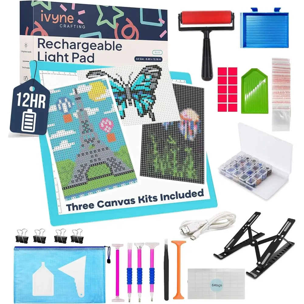 Rechargeable A4 Light Pad or Diamond Painting & Art Projects – LED Light Board with Diamond Art Accories – Ultra-Thin & Portable
Rechargeable A4 Light Pad or Diamond Painting & Art Projects – LED Light Board with Diamond Art Accories – Ultra-Thin & Portable