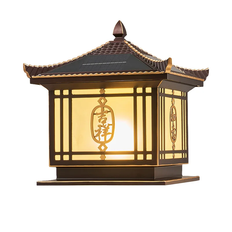 Outdoor solar stigma lamp for courtyard gate, outdoor new Chinese waterproof solar lamp
Outdoor solar stigma lamp for courtyard gate, outdoor new Chinese waterproof solar lamp
