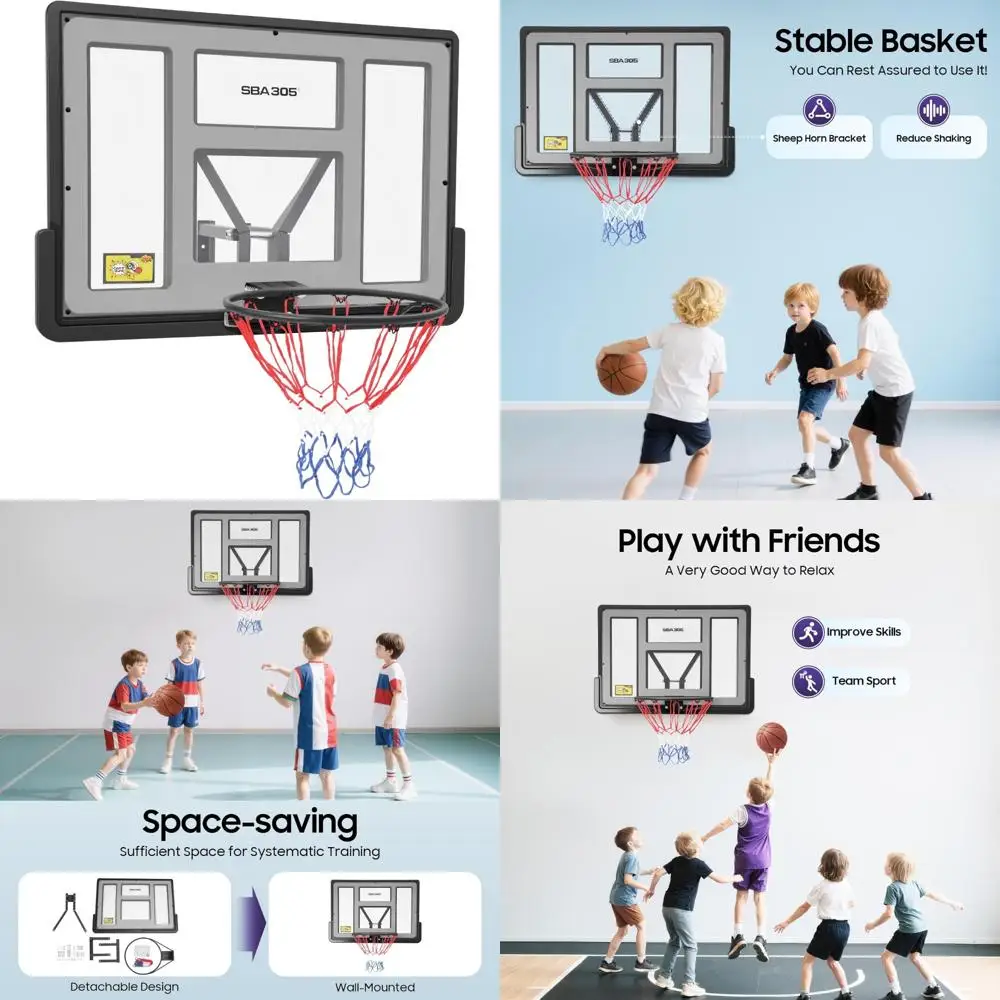"Durable Wall-Mounted Basketball Hoop Combo with PET Shatter-Proof Backboard and Rim for Competitive Play"
"Durable Wall-Mounted Basketball Hoop Combo with PET Shatter-Proof Backboard and Rim for Competitive Play"