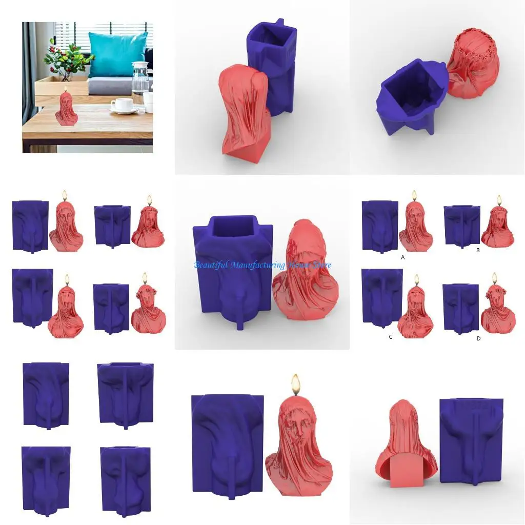 E56A Бюст Скульптура Свеча УФ Кристалл Эпоксидная Форма Завуалированная Леди Художественный Декор Смола Силиконовая Форма DIY
E56A Бюст Скульптура Свеча УФ Кристалл Эпоксидная Форма Завуалированная Леди Художественный Декор Смола Силиконовая Форма DIY
