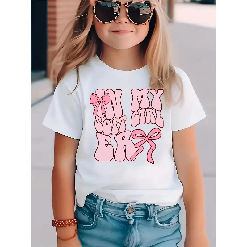 2025 Summer Children Clothing"IN MY SOFT GIRL ERA" Print Girls' Soft Elastic Comfy Crew Neck Short Sleeve T-shirt
2025 Summer Children Clothing"IN MY SOFT GIRL ERA" Print Girls' Soft Elastic Comfy Crew Neck Short Sleeve T-shirt