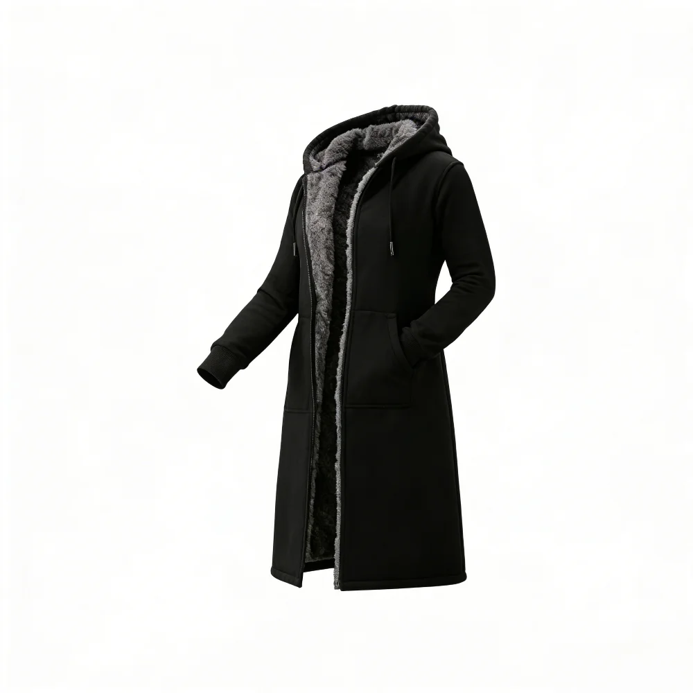 Women's Vintage Pocket Full Zip Long Sleeve Hoodie Long Coat
Women's Vintage Pocket Full Zip Long Sleeve Hoodie Long Coat