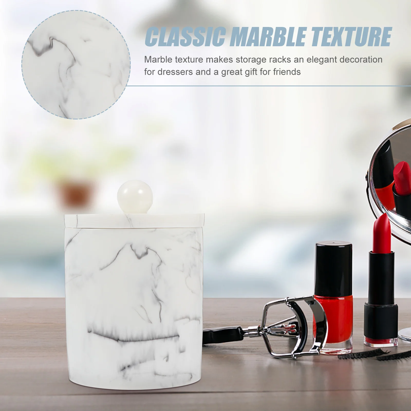 1pc Resin Storage Box Marble Vein Toothpick Cotton Swab Organizer Desktop Makeup Pad Container Household Accessory Case
1pc Resin Storage Box Marble Vein Toothpick Cotton Swab Organizer Desktop Makeup Pad Container Household Accessory Case