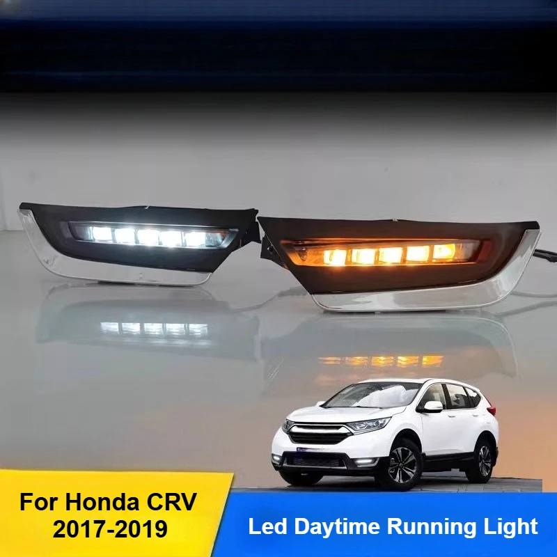 For Honda CRV 2017 2018 2019 Frong Fog Lamp Led Daytime Running Lights Dymanic Turn Signal DRL Modification Accessories
For Honda CRV 2017 2018 2019 Frong Fog Lamp Led Daytime Running Lights Dymanic Turn Signal DRL Modification Accessories