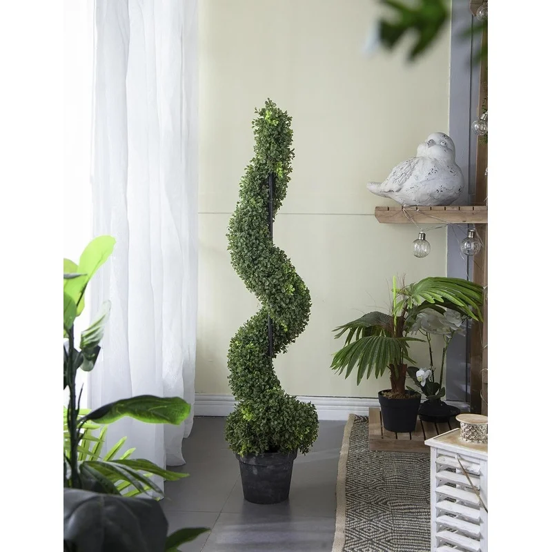 9.5x9.5x48" Artificial Spiral Boxwood Topiary in Pot
9.5x9.5x48" Artificial Spiral Boxwood Topiary in Pot