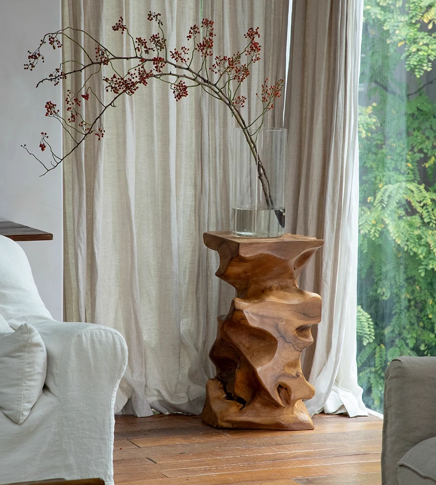 Wabi Sand Wind All Solid Wood Edge Homestay Designer Hotel Pile Flower Stand Entrance
Wabi Sand Wind All Solid Wood Edge Homestay Designer Hotel Pile Flower Stand Entrance