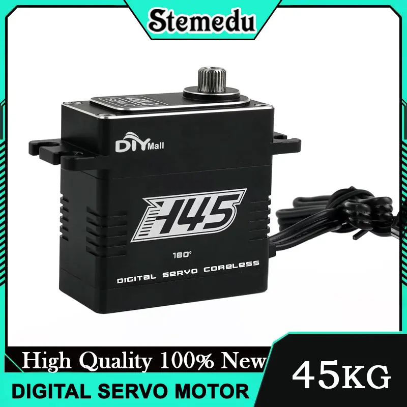 45kg Digital Servo HV Coreless 180 degree Metal Gear Waterproof for 1/8 1/10 RC Car Truck Crawler Boat Aluminum Case
45kg Digital Servo HV Coreless 180 degree Metal Gear Waterproof for 1/8 1/10 RC Car Truck Crawler Boat Aluminum Case