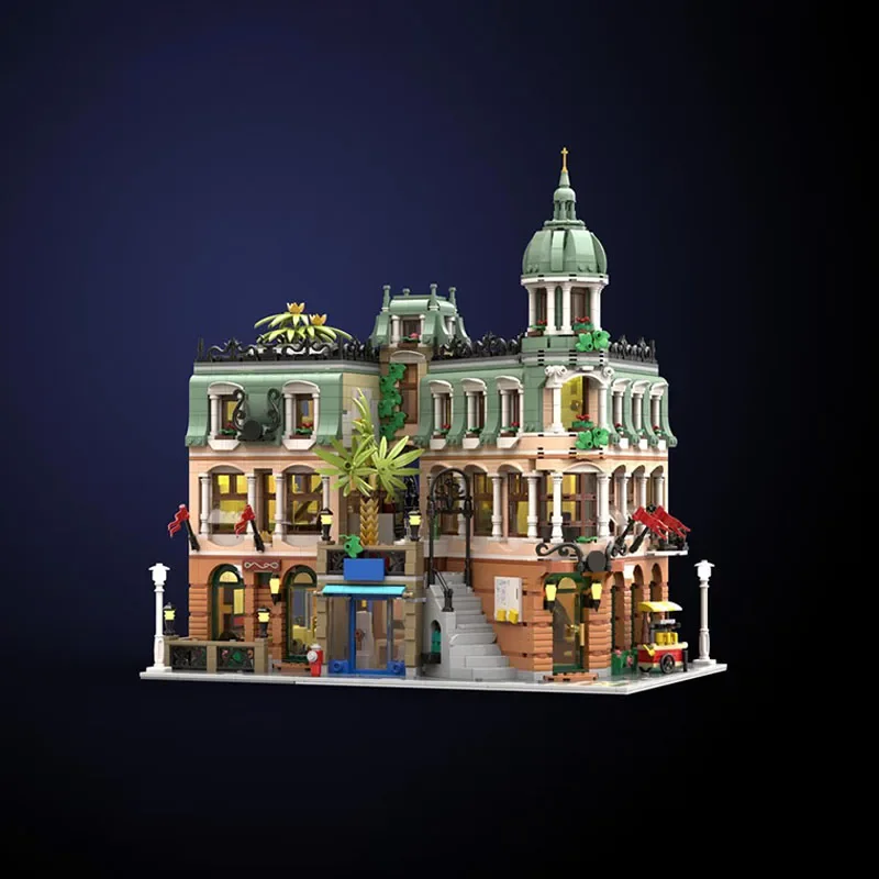 Новинка, 5198 шт., MOC Grand Boutique Hotel 10297x2, модульное здание, вид на улицу, игрушки, подарки, сделай сам, креативные строительные блоки, украшения
Новинка, 5198 шт., MOC Grand Boutique Hotel 10297x2, модульное здание, вид на улицу, игрушки, подарки, сделай сам, креативные строительные блоки, украшения