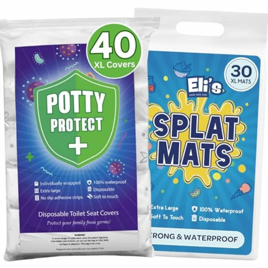 Eli with Love Disposable Toilet Seat Covers and Splat Mats
Eli with Love Disposable Toilet Seat Covers and Splat Mats