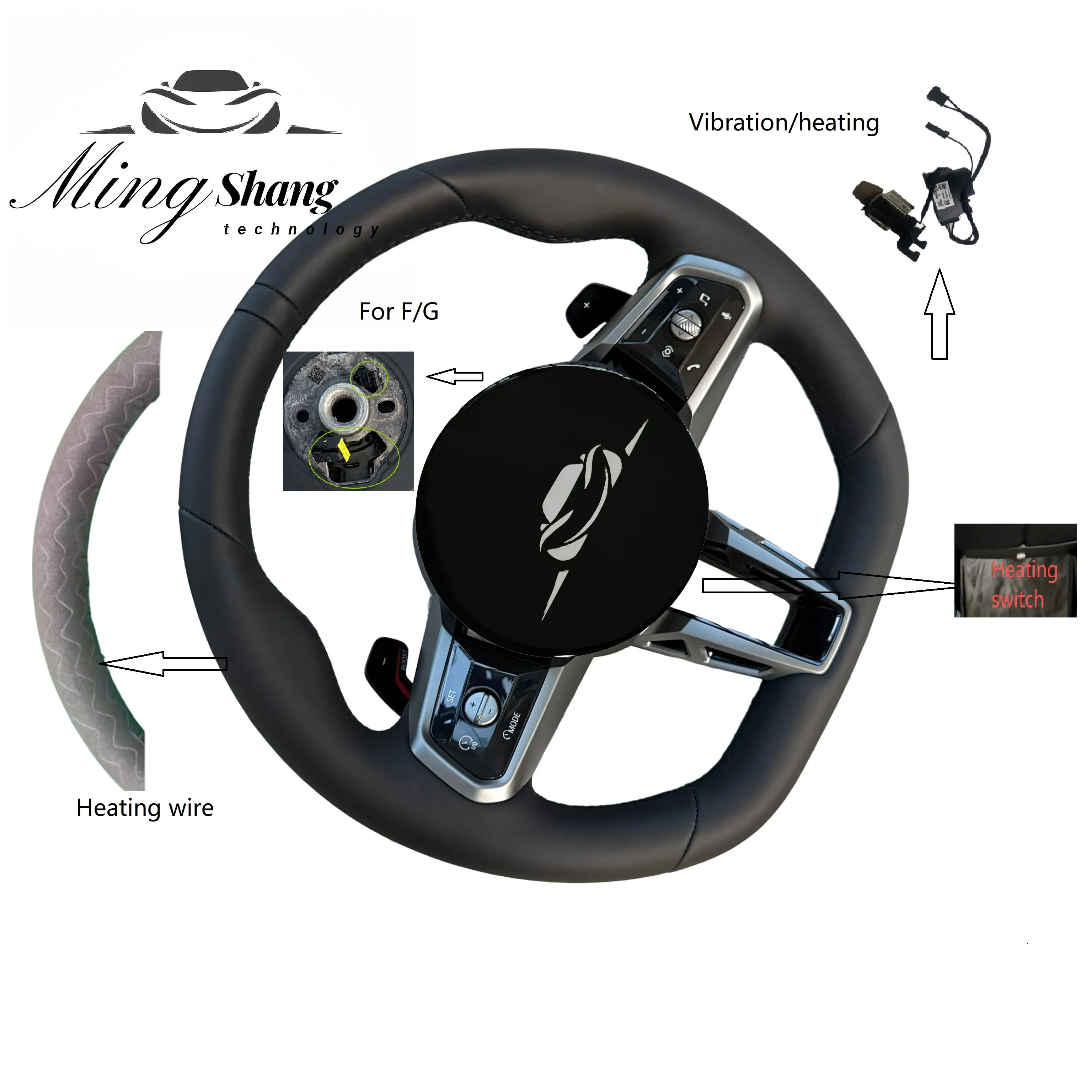 Heated Steering Wheel for BMW G01 G02 G05 G06 G07 G08 G11 G12 G14 G15 G16 G17 G20 G29 G30 G31 G32 G80 G82 F25 F30 F10 F92 F90 X
Heated Steering Wheel for BMW G01 G02 G05 G06 G07 G08 G11 G12 G14 G15 G16 G17 G20 G29 G30 G31 G32 G80 G82 F25 F30 F10 F92 F90 X