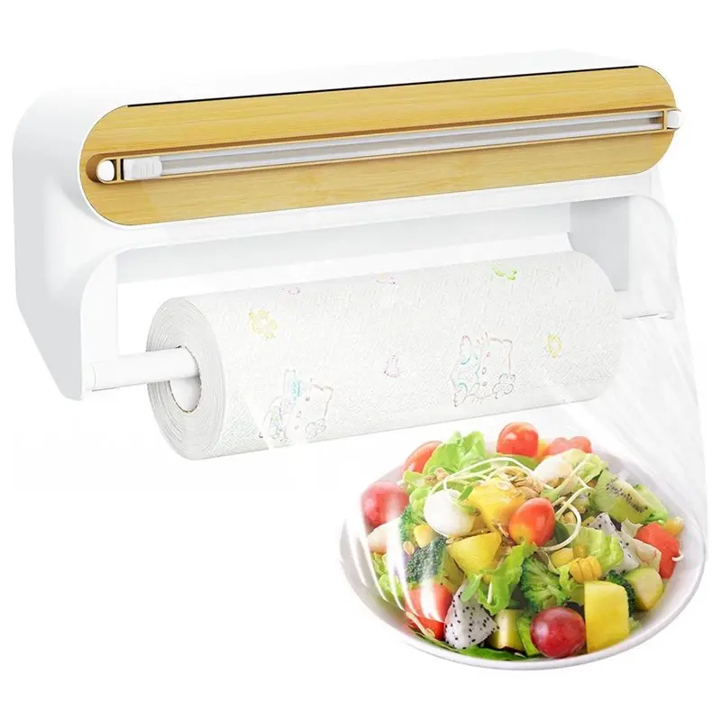 Fine Workmanship Kitchen Wrap Dispenser With Cutters Aluminum Foil Plastic Wrap Storage Organizer For Waxed Paper Wood Design
Fine Workmanship Kitchen Wrap Dispenser With Cutters Aluminum Foil Plastic Wrap Storage Organizer For Waxed Paper Wood Design
