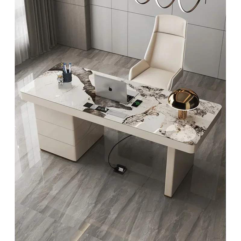 Modern light luxury rock board desk small family Nordic study desktop computer desk simple writing desk
Modern light luxury rock board desk small family Nordic study desktop computer desk simple writing desk