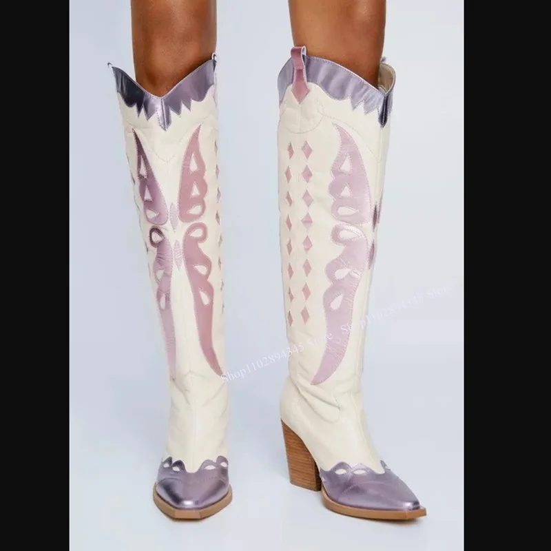 White Flower Pattern Knee High Boots Chunky Heel Pointed Toe Fashionable Sexy 2024 Casual Big Size Woman Shoes Zapatillas Mujer
White Flower Pattern Knee High Boots Chunky Heel Pointed Toe Fashionable Sexy 2024 Casual Big Size Woman Shoes Zapatillas Mujer