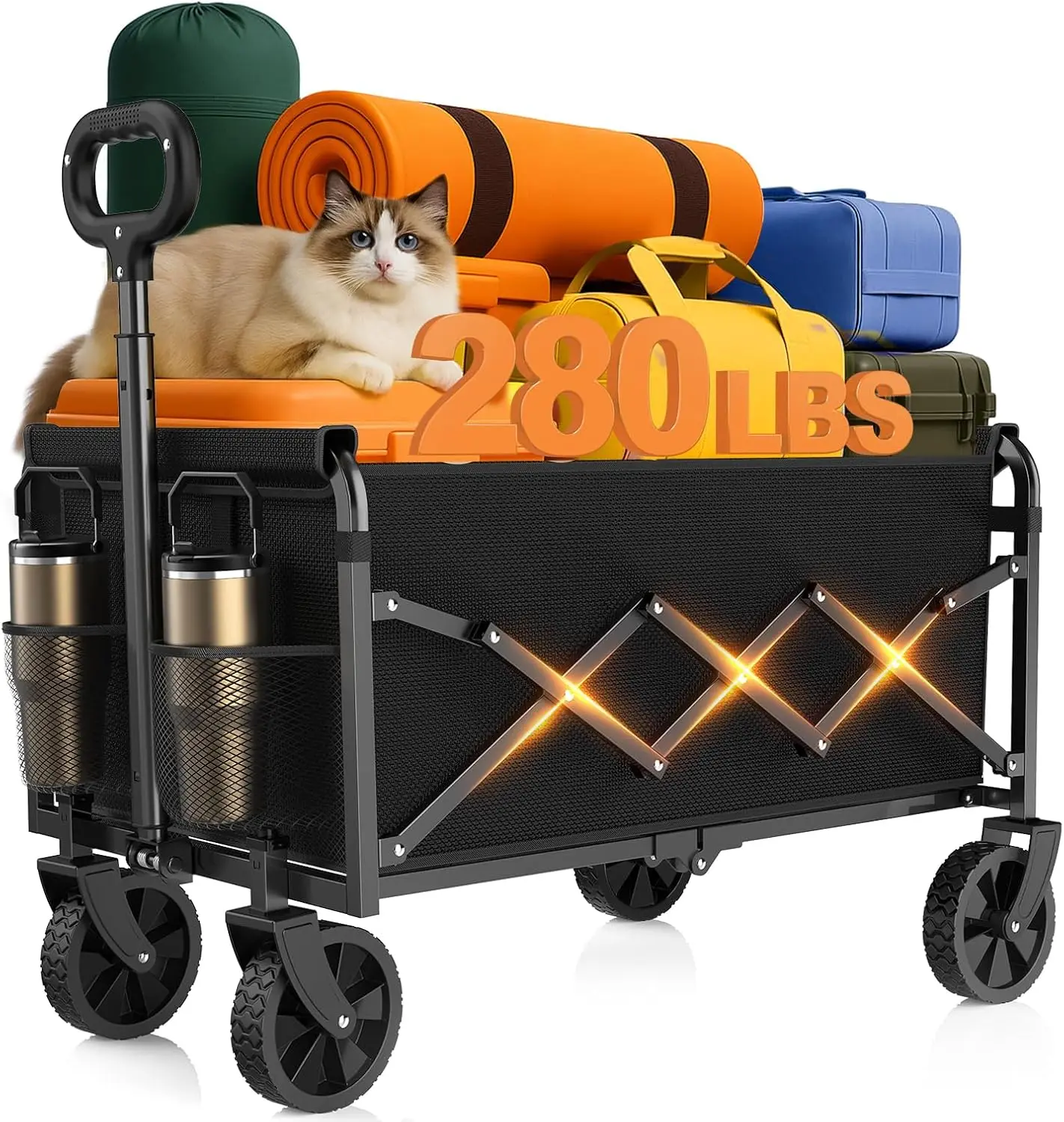 Wagons Carts Foldable, Collapsible Wagon, Folding Wagon Cart with Wheels, Wagons Carts Foldable 280 Lbs - Lightweight Portabl
Wagons Carts Foldable, Collapsible Wagon, Folding Wagon Cart with Wheels, Wagons Carts Foldable 280 Lbs - Lightweight Portabl