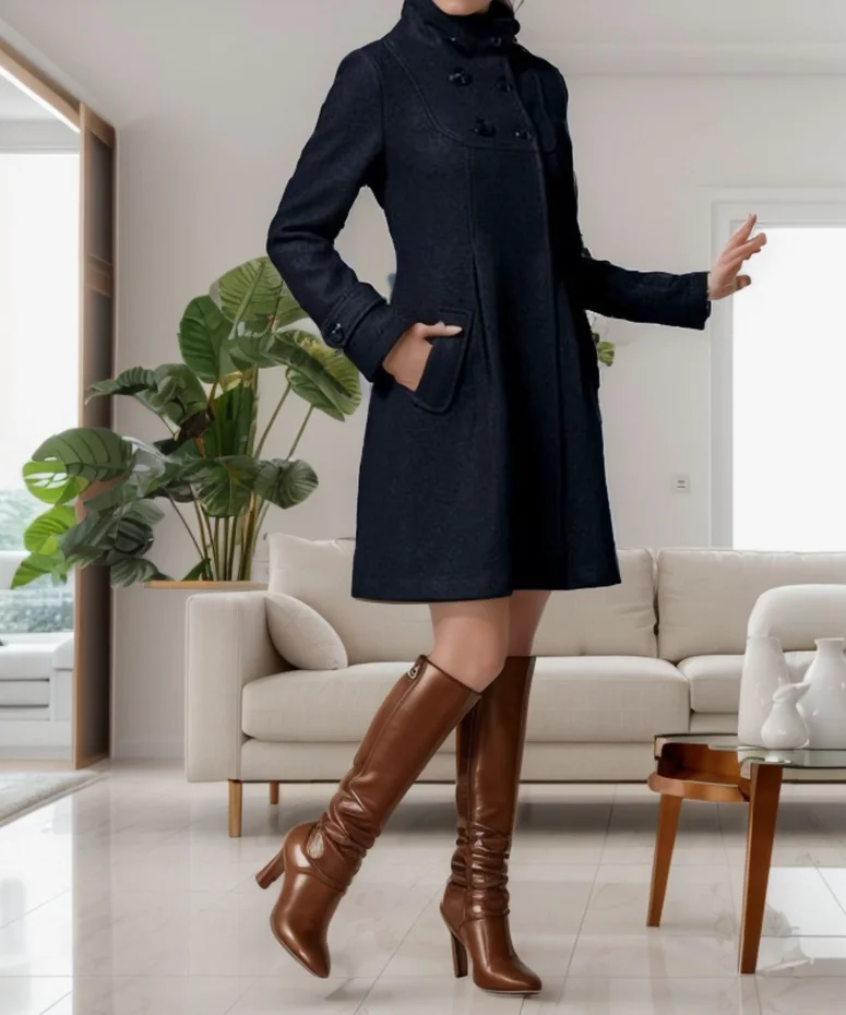New Autumn Fashion Casual Long Sleeve Turtleneck Double Breasted Solid Color Slim Fit Hooded Trench Coat For Women,3 Colors
New Autumn Fashion Casual Long Sleeve Turtleneck Double Breasted Solid Color Slim Fit Hooded Trench Coat For Women,3 Colors