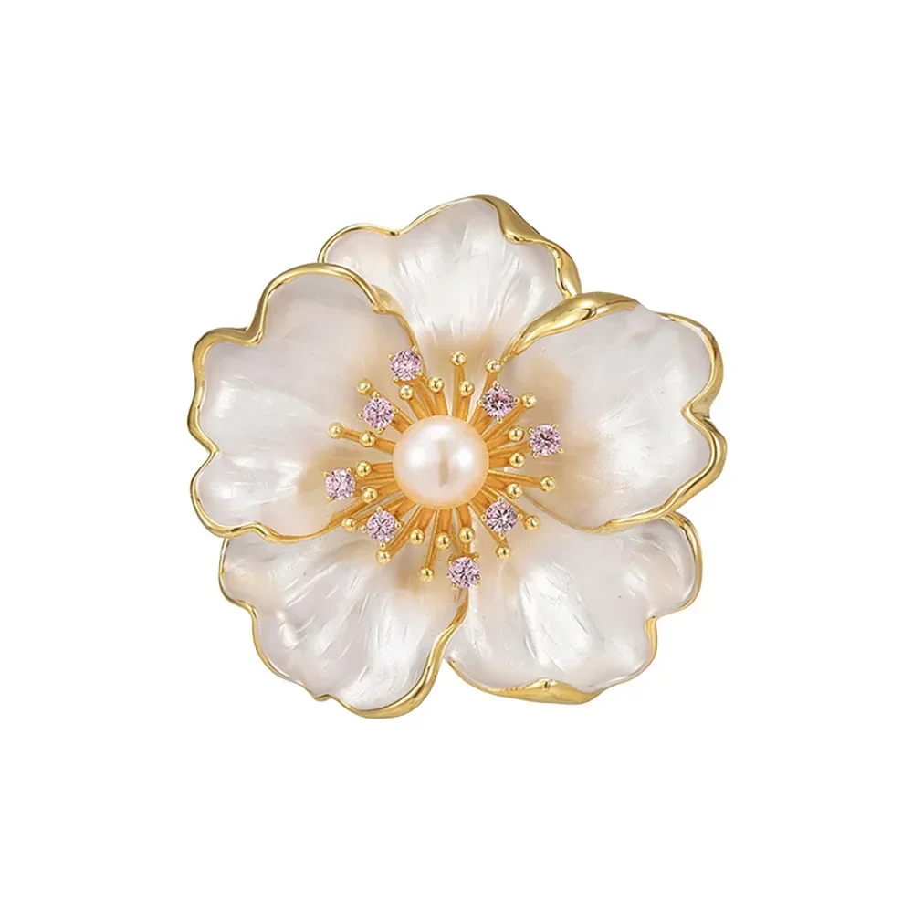 Trendy New Camellia Women Brooch Elegant Flower Pearl Pins Fashion Female Party Coat Dress Scarf Accessories Jewelry Gift
Trendy New Camellia Women Brooch Elegant Flower Pearl Pins Fashion Female Party Coat Dress Scarf Accessories Jewelry Gift