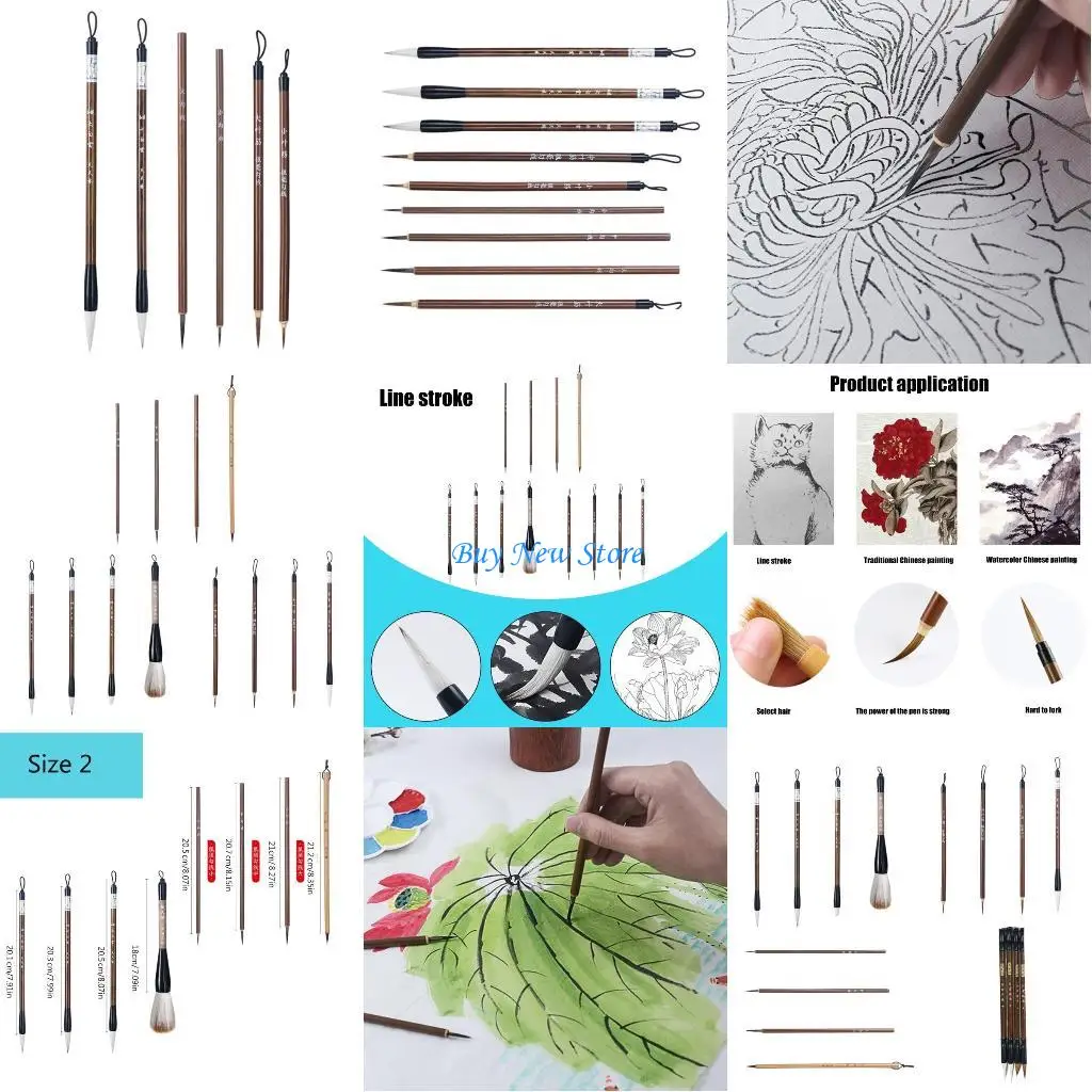 20CE 6/9/12/16x Кисть для китайской каллиграфии Китайские кисти для письма Японская кисть Суми
20CE 6/9/12/16x Кисть для китайской каллиграфии Китайские кисти для письма Японская кисть Суми
