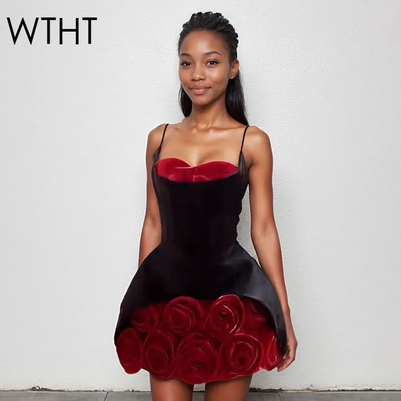 WTHT New Fashion Women's Spliced 3D Flower Design Strapless Dress 2025 Trendy Off-shoulder Even Party Dresses Female 1LS2789
WTHT New Fashion Women's Spliced 3D Flower Design Strapless Dress 2025 Trendy Off-shoulder Even Party Dresses Female 1LS2789