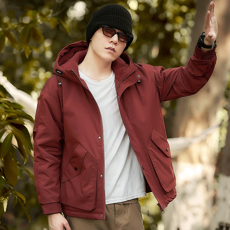 Autumn Winter Men Outdoor Hooded Windbreaker Cargo Jacket Coat Fleece Jacket Unisex Hiking Camping Skiing Climbing Windbreaker
Autumn Winter Men Outdoor Hooded Windbreaker Cargo Jacket Coat Fleece Jacket Unisex Hiking Camping Skiing Climbing Windbreaker