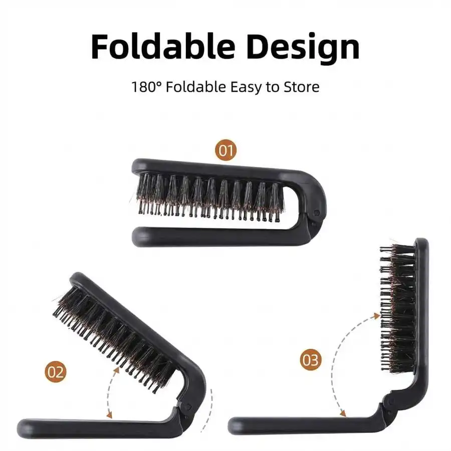 Foldable Anti-Static Massage Hair Brush For Travel, 180° Rotating Detangling Brush
Foldable Anti-Static Massage Hair Brush For Travel, 180° Rotating Detangling Brush