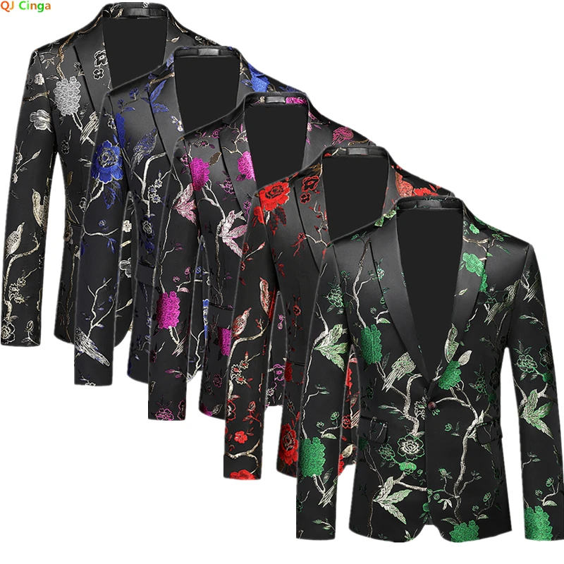 Fashion Luxury Wedding Suit Men Slim Fit Jacquard Jacket Blue White Red Gentleman Business Party Swallowtail Dress Flower Blazer
Fashion Luxury Wedding Suit Men Slim Fit Jacquard Jacket Blue White Red Gentleman Business Party Swallowtail Dress Flower Blazer
