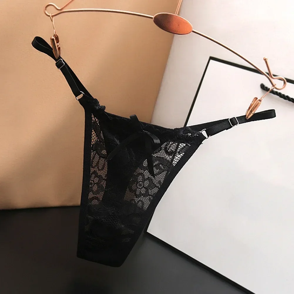 Women Super Thin Lace Transparent Thong Briefs Bowknot Panties Adjustable Low Waist T Back Underpants Breathable Knickers
Women Super Thin Lace Transparent Thong Briefs Bowknot Panties Adjustable Low Waist T Back Underpants Breathable Knickers
