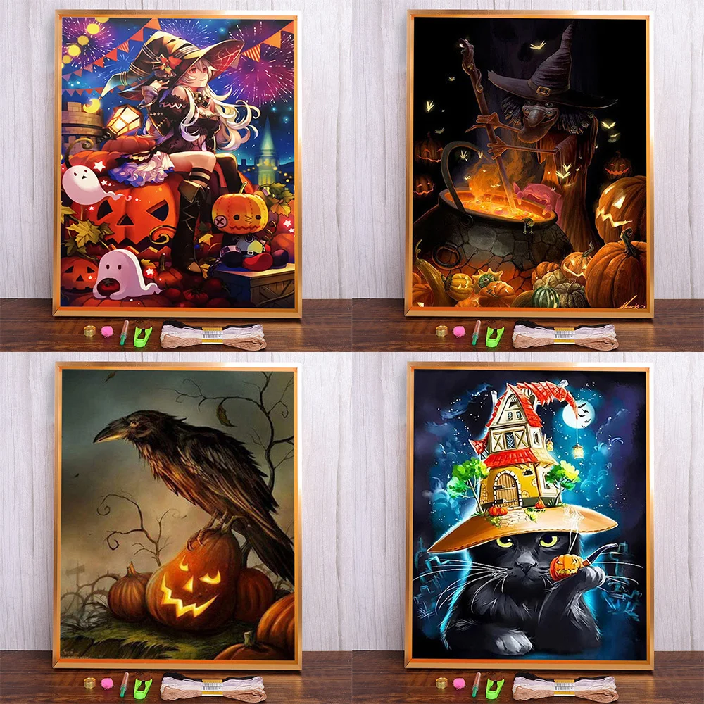 Halloween Pumpkin Black Cat Pre-Printed Cross Stitch Set DIY Embroidery Knitting Needlework Handmade Sewing Counted Sales Gift
Halloween Pumpkin Black Cat Pre-Printed Cross Stitch Set DIY Embroidery Knitting Needlework Handmade Sewing Counted Sales Gift