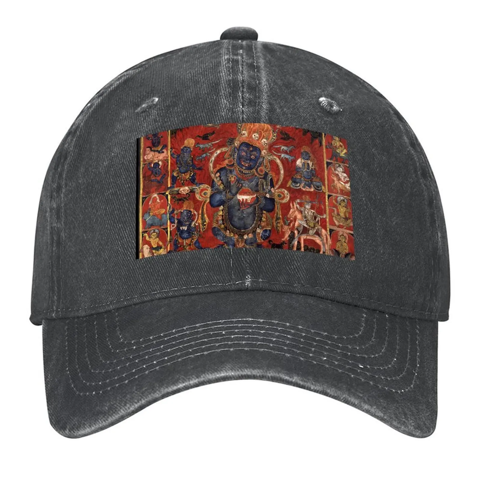 Mandala 153 Mahakala Buddhist Protector Panjarnata Lord of the Pavilion Baseball Cap Male hat Hats For Men Women's 
Mandala 153 Mahakala Buddhist Protector Panjarnata Lord of the Pavilion Baseball Cap Male hat Hats For Men Women's