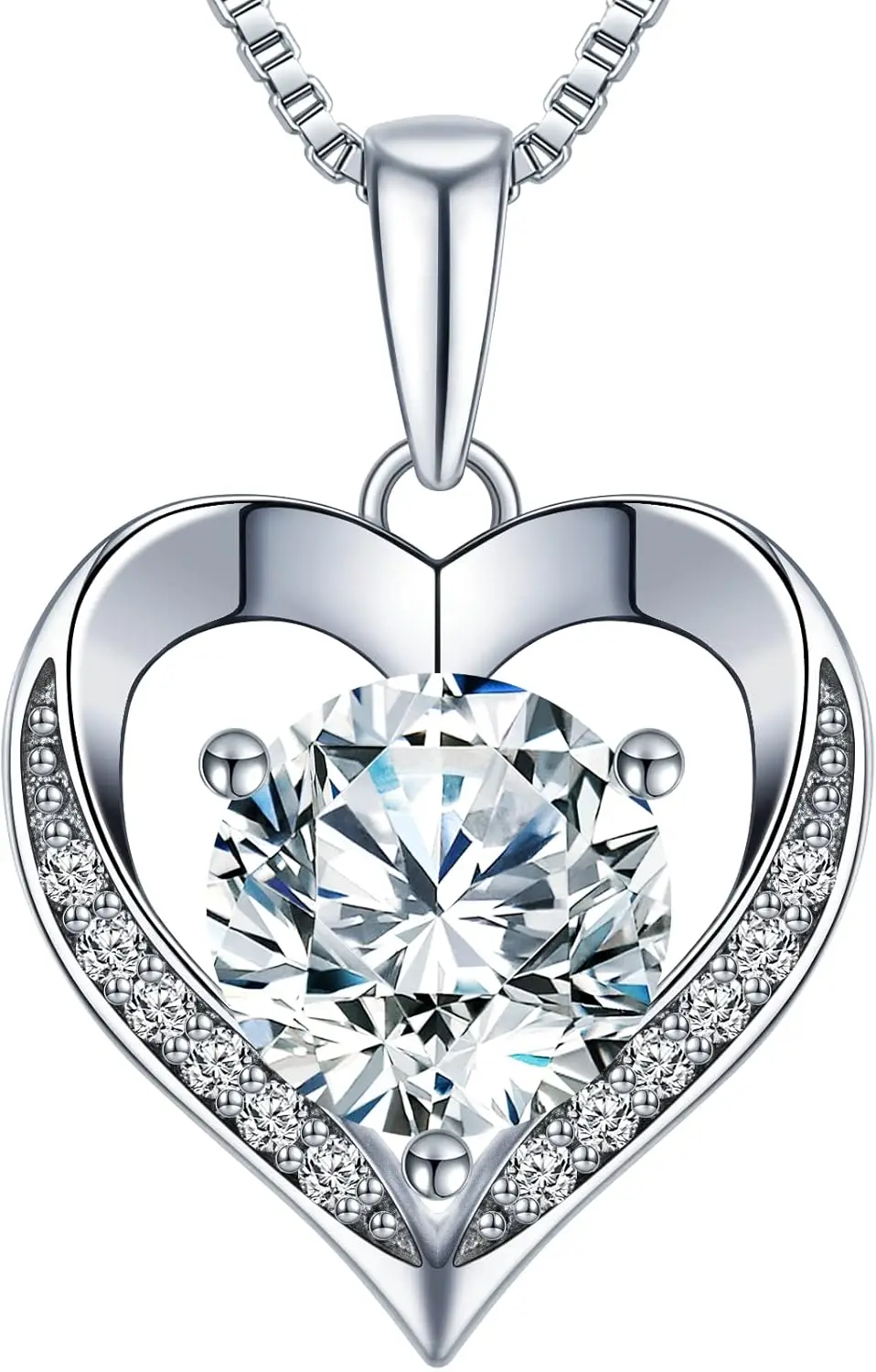 Engraved 'I LOVE YOU' Heart Pendant Necklace, Moissanite Anniversary Gift for Wife, Women's Birthday Present
Engraved 'I LOVE YOU' Heart Pendant Necklace, Moissanite Anniversary Gift for Wife, Women's Birthday Present