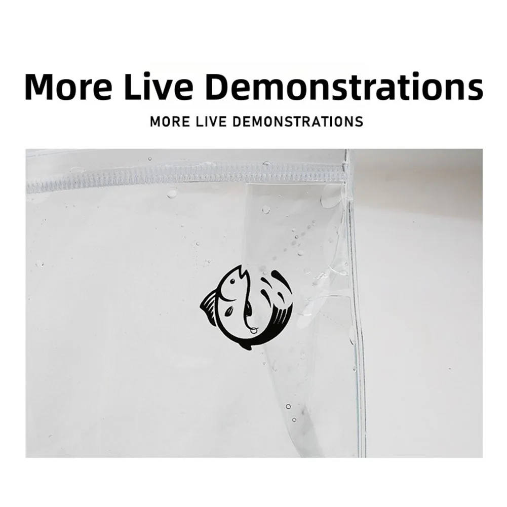 Fish Viewing Bag 5pcs Transparent PVC Lightweight Foldable for Stream Fishing with Measurement Ruler 13.5x5.5x15.5cm
Fish Viewing Bag 5pcs Transparent PVC Lightweight Foldable for Stream Fishing with Measurement Ruler 13.5x5.5x15.5cm