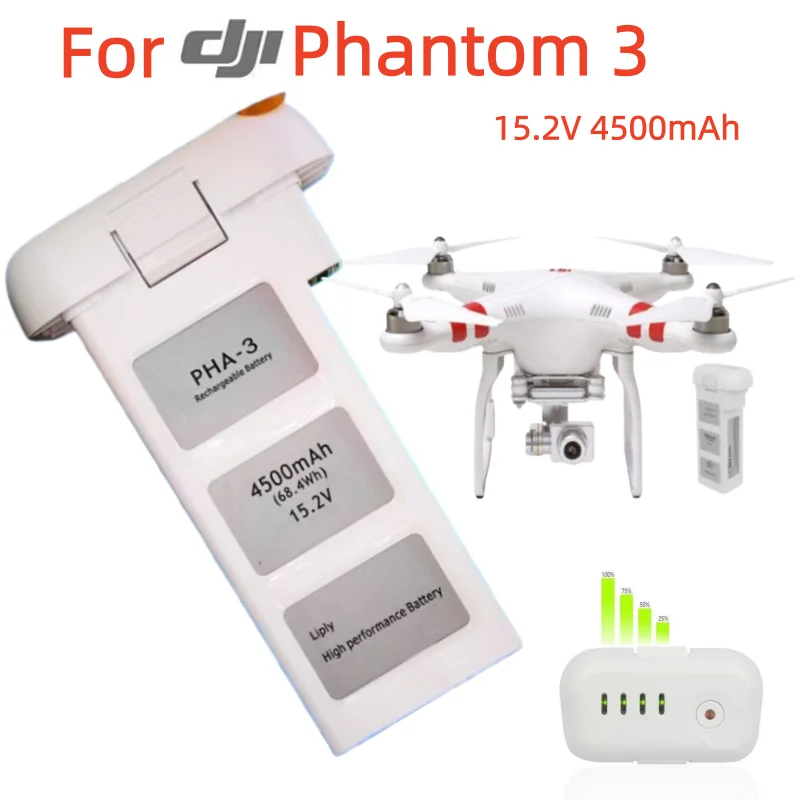 100% New15.2V 4500mAh 68.4Wh Drone Battery for DJI Phantom 3 Professional/Advanced 3SE 3S 3P 3A Intelligent Flight Drone Battery
100% New15.2V 4500mAh 68.4Wh Drone Battery for DJI Phantom 3 Professional/Advanced 3SE 3S 3P 3A Intelligent Flight Drone Battery