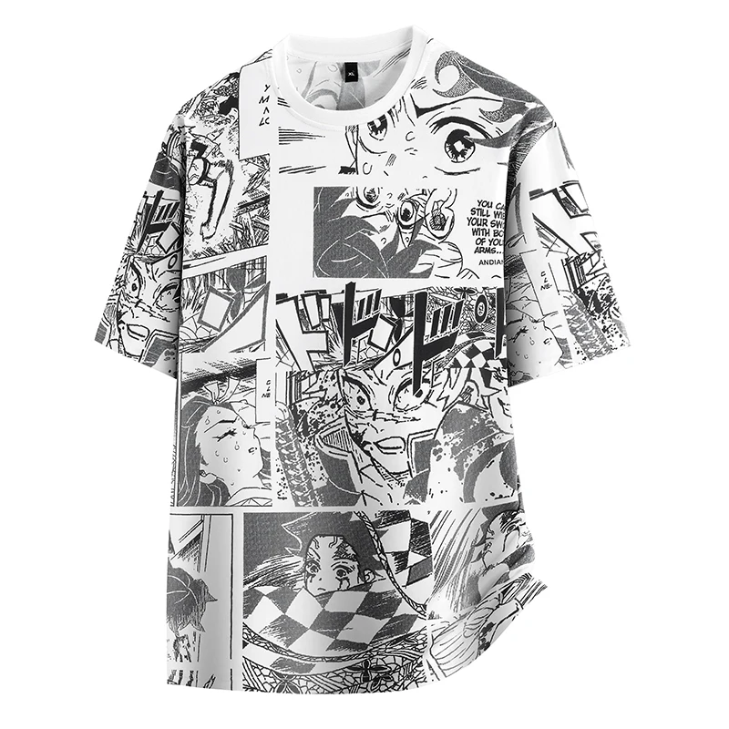 Мужская футболка с коротким рукавом M-8XL, модный аниме-принт, летняя, тонкая, из ледяного шелка, дышащая, повседневная, с круглым вырезом, стильная футболка.
Мужская футболка с коротким рукавом M-8XL, модный аниме-принт, летняя, тонкая, из ледяного шелка, дышащая, повседневная, с круглым вырезом, стильная футболка.