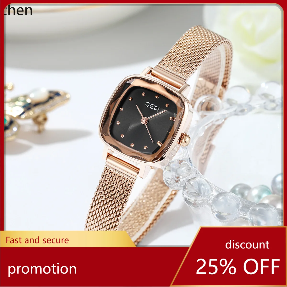 Zml mesh band square women's watch - minimalist fashion quartz watch - student waterproof wristwatch
Zml mesh band square women's watch - minimalist fashion quartz watch - student waterproof wristwatch