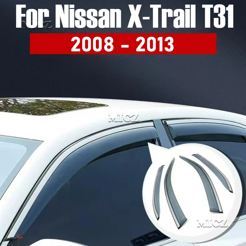 For Nissan X-Trail T31 2008 - 2013 Car Accessories Window Visor Vent Shade Rain Sun Guard Deflector Awnings Shelters Covers
For Nissan X-Trail T31 2008 - 2013 Car Accessories Window Visor Vent Shade Rain Sun Guard Deflector Awnings Shelters Covers